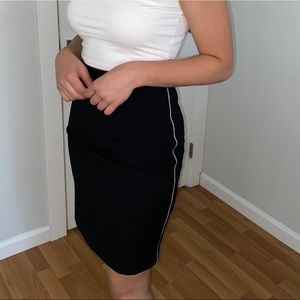 Black pencil skirt
